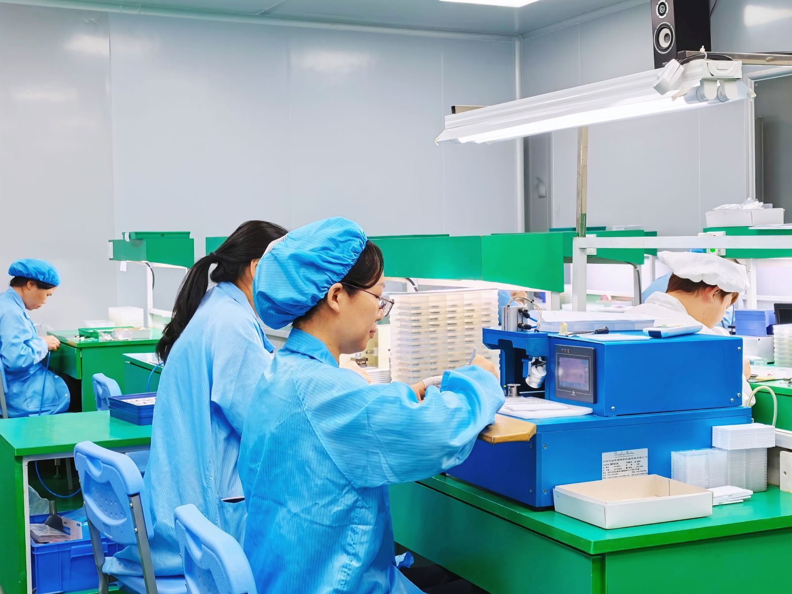 Workshop environment inside the Shenzhen watch factory.