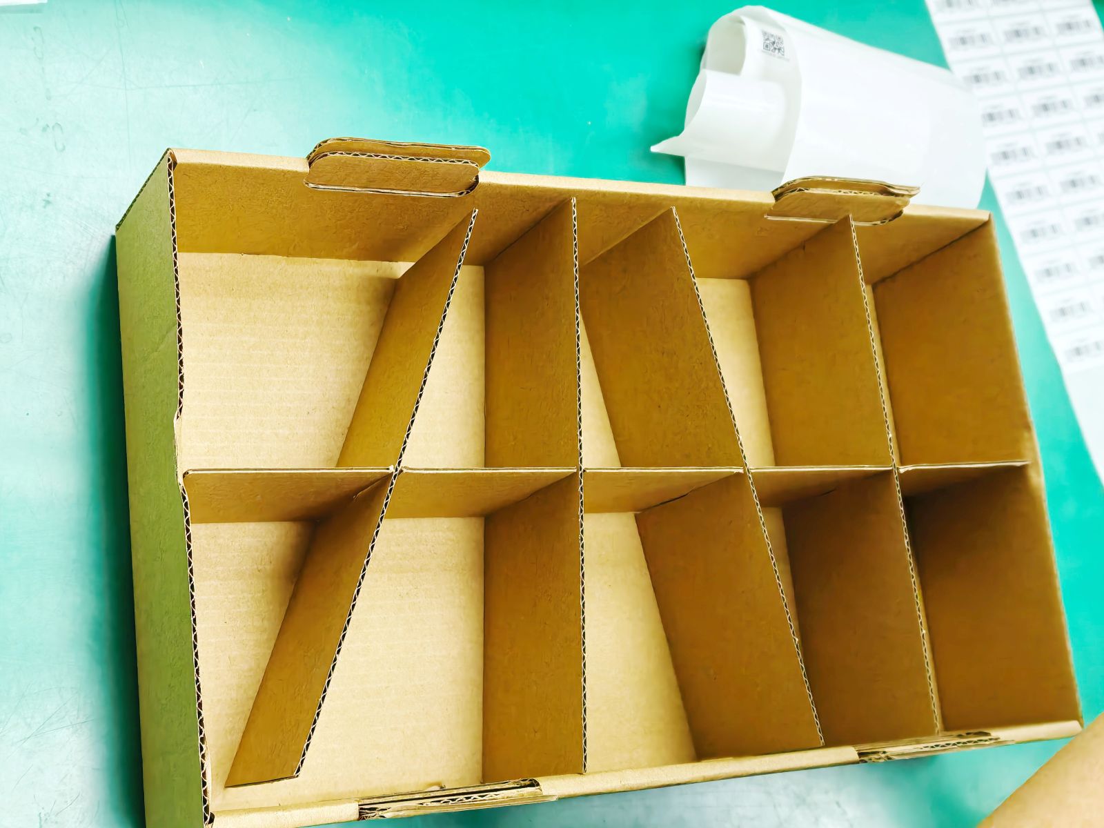 Packaging layout preparation before outbound watch packing.
